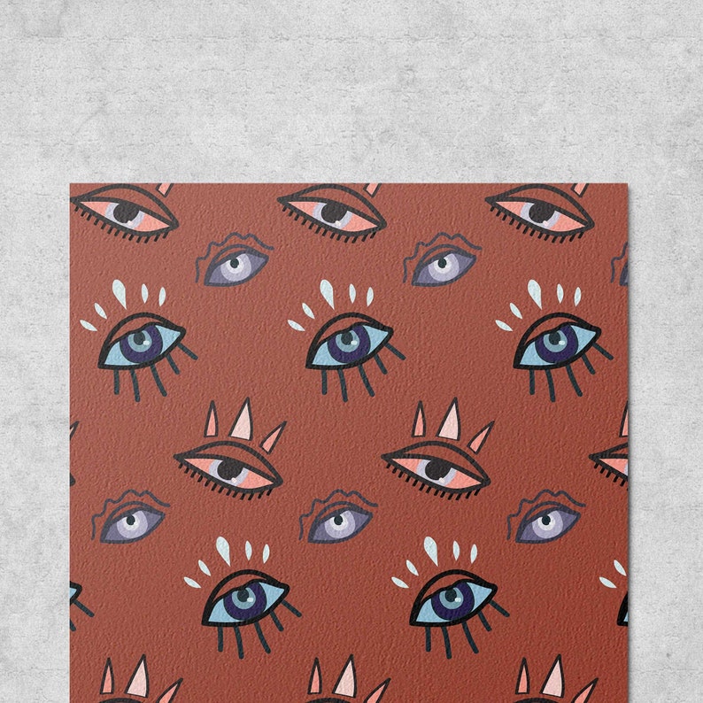 Evil Eye Pattern Printable Greeting Card Blank Inside - Etsy