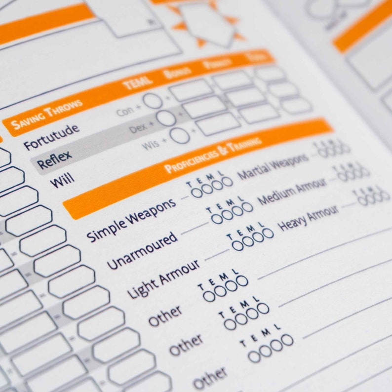 A5 Character Sheet Journal Pathfinder 2e Etsy