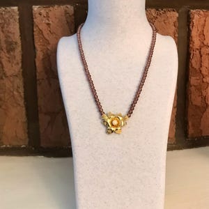 Vintage Monet Flower and Bead Choker