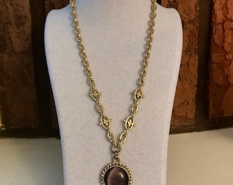 Vintage Purple Pendant Necklace