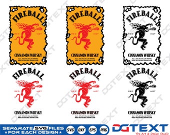 picture Logo Fireball Label fireball label etsy