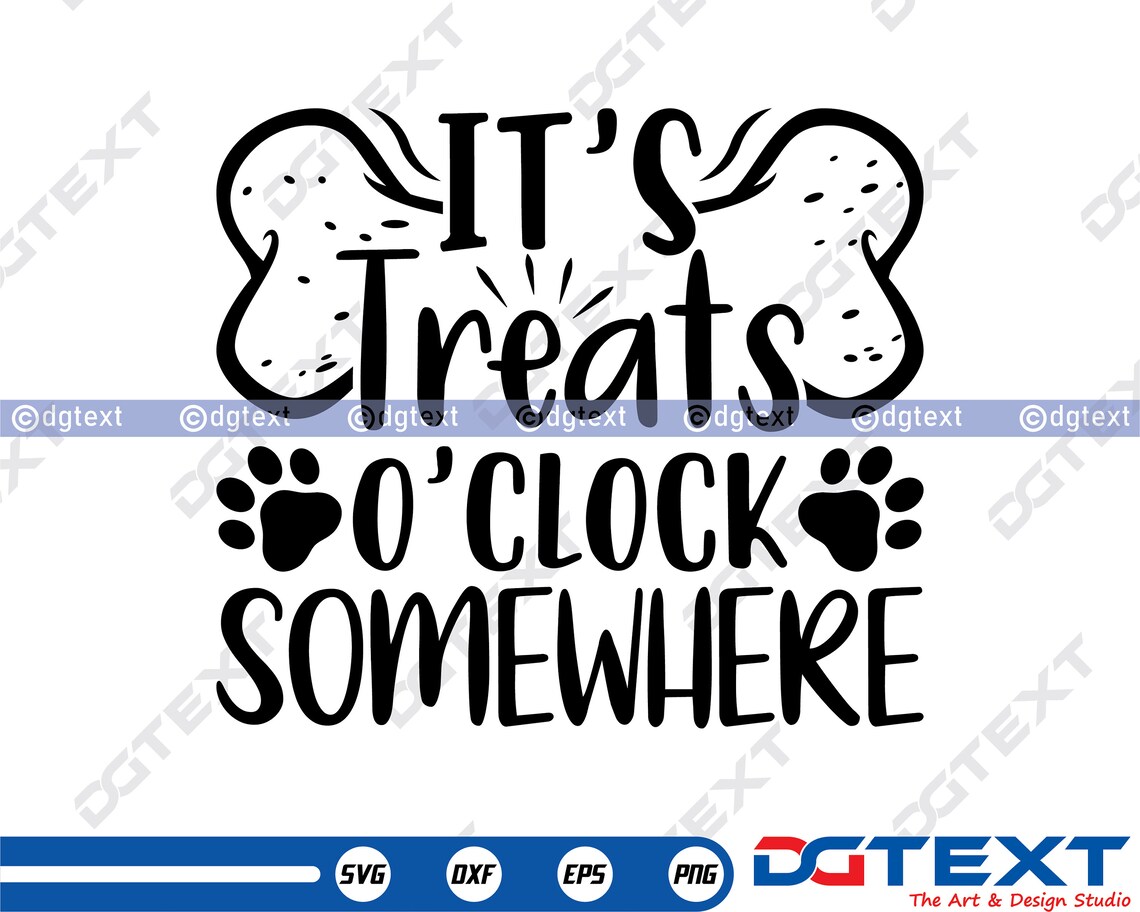 Treat O Clock Bandana "It's Treat O' Clock Somewhere" Dog Bandana Assorted 1057340