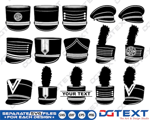 Marching Band Hat SVG Vector Silhouette Cricut File - Etsy