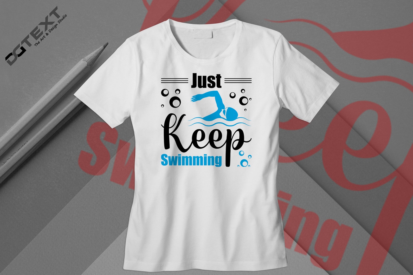 Just Keep Swimming SVG Swimming SVG Vector Silhouette | Etsy