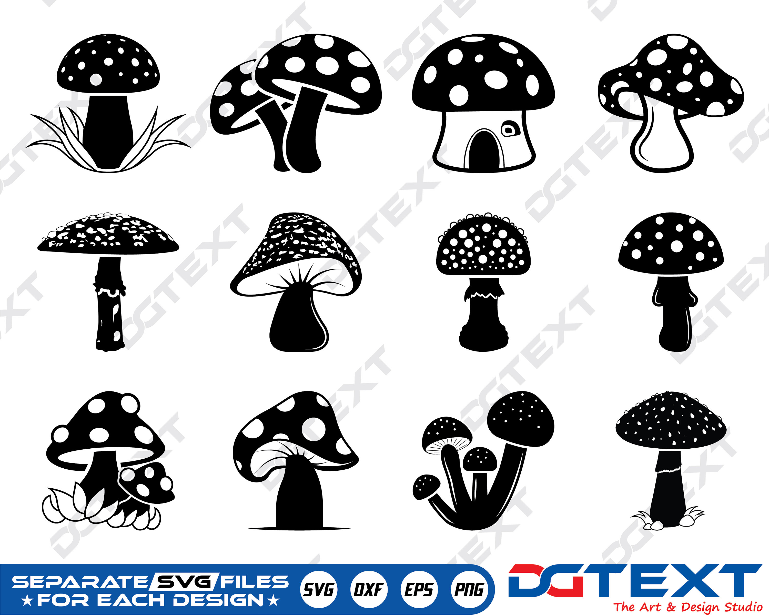 Mushroom Svg Mushroom Vector Silhouette Cricut File Etsy 日本