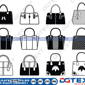 女性用バッグ SVG、女性用バッグ ベクター、シルエット、Cricut ファイル、クリップアート、カット可能なデザイン、Png、Dxf および Eps デザイン。