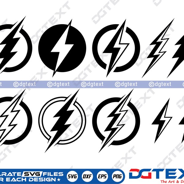 Lightning Bolt Vector File - Etsy