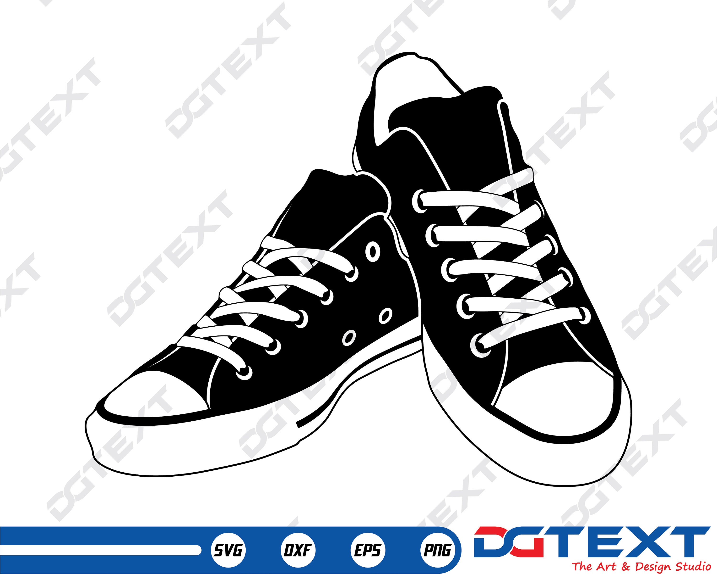 Untied Shoes SVG, Untied Shoes Vector, Silhouette, Cricut File, Clipart