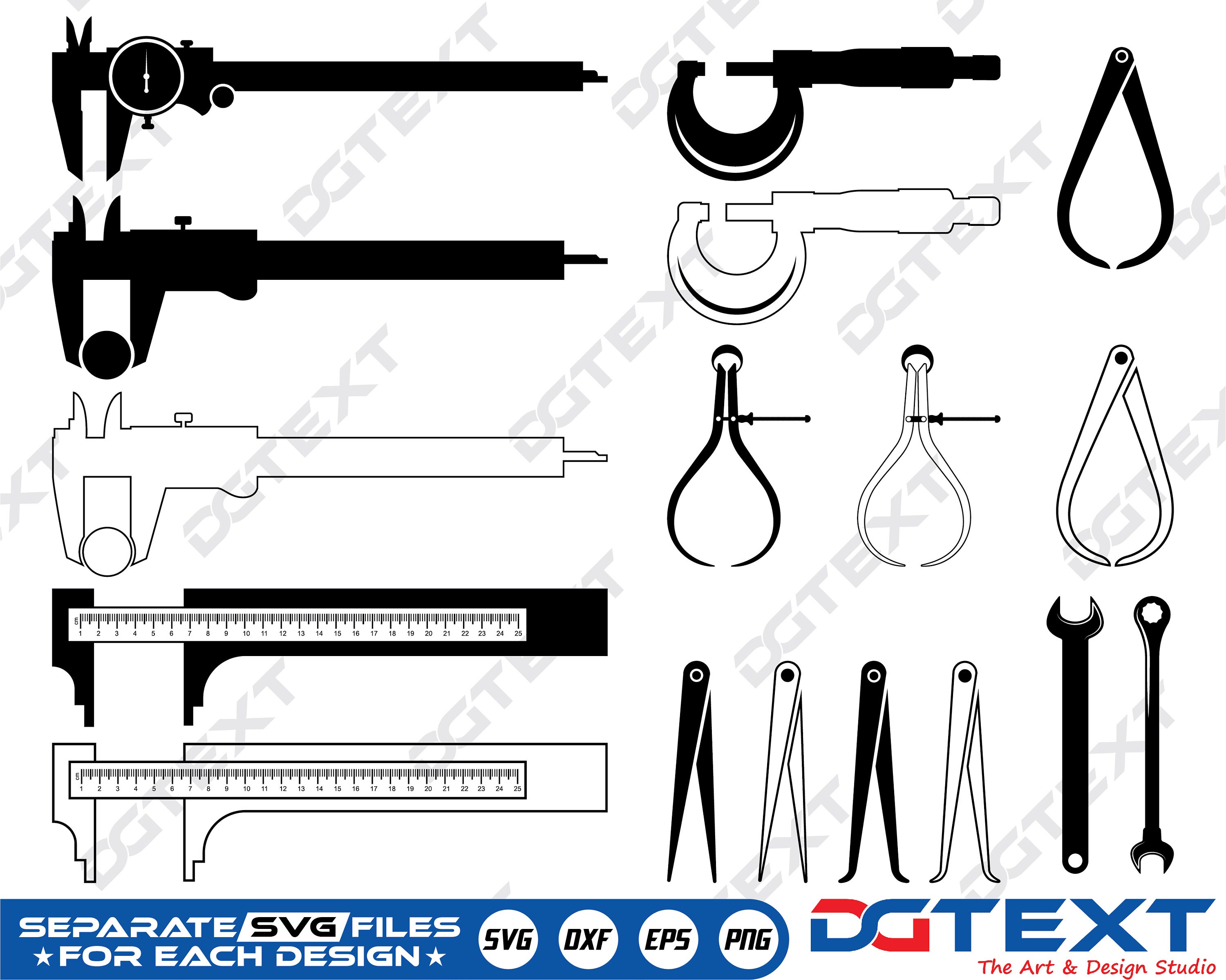 Caliper SVG Caliper Vector Silhouette Cricut File Clipart Etsy