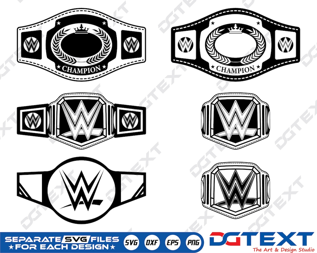 Championship Belt SVG, Championship Belt Vector, Silhouette, Cricut