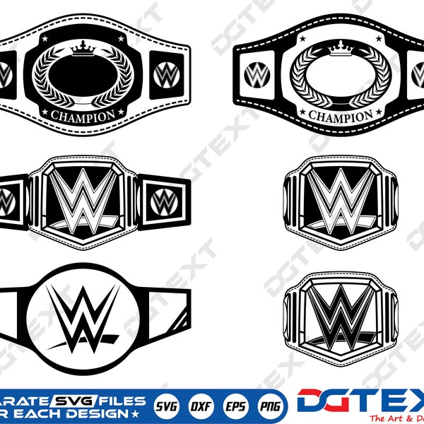 Championship Belt SVG, Championship Belt Vector, Silhouette, Cricut file, Clipart, Cuttable Design, Png, Dxf & Eps Designs.