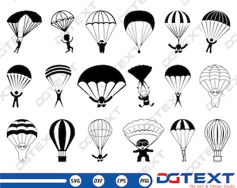 Parachute SVG Parachute Vector Silhouette Cricut File - Etsy Denmark