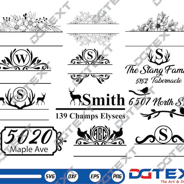 Mailbox Decal SVG, Mailbox Decal Vector, Silhouette, Cricut file, Clipart, Cuttable Design, Png, Dxf & Eps Designs.