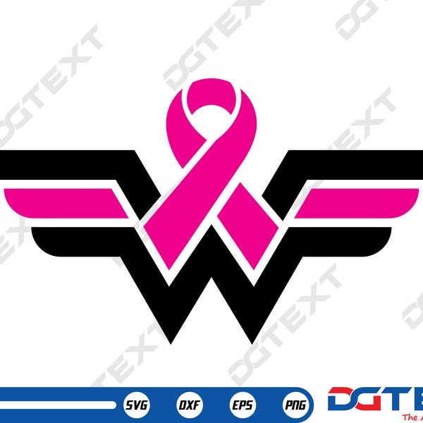 Breast Cancer Ribbon SVG, Fight Cancer SVG, Cancer Ribbon Vector, Silhouette, Cricut file, Clipart, Cuttable Design, Png, Dxf & Eps Designs.