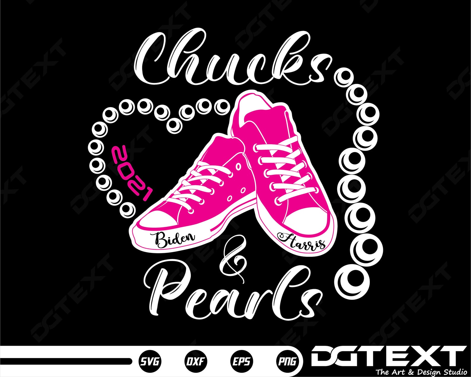 Chucks and Pearls SVG Chucks and Pearls Vector Silhouette Etsy