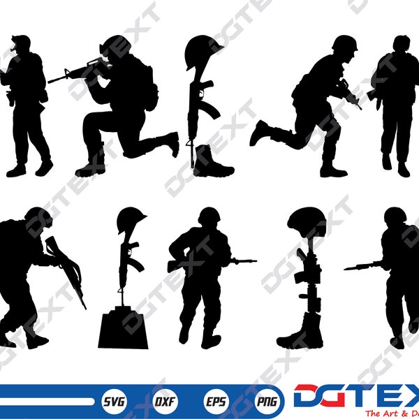 Fallen Soldiers SVG, Fallen Soldiers Vector, Silhouette, Cricut file, Clipart, Cuttable Design, Png, Dxf & Eps Designs.