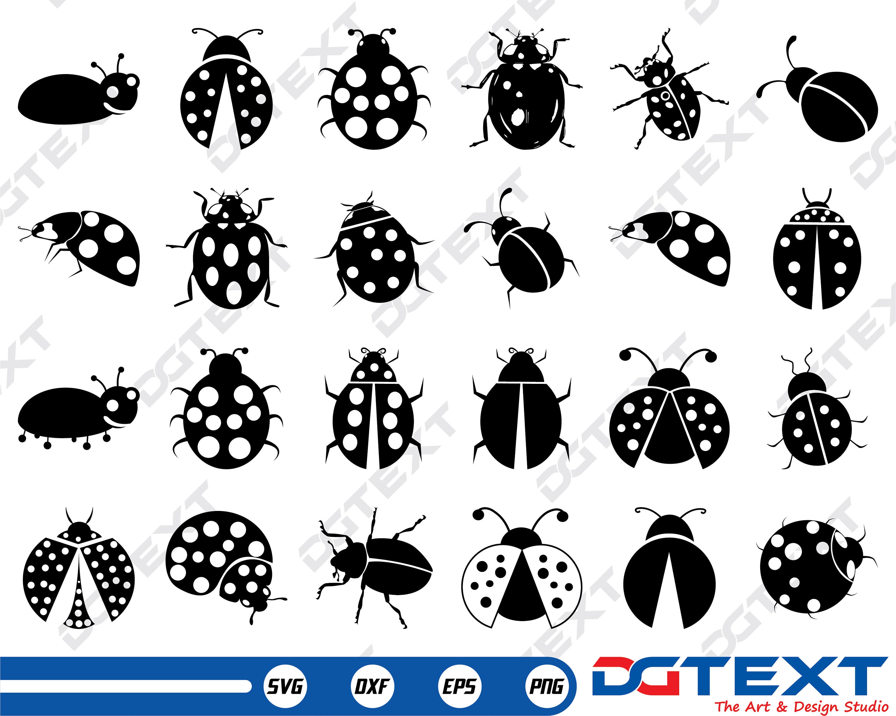 Lady Bug SVG, PNG, DXF. Instant download files for Cricut Design Space,  Silhouette, Cutting, Printing, or more