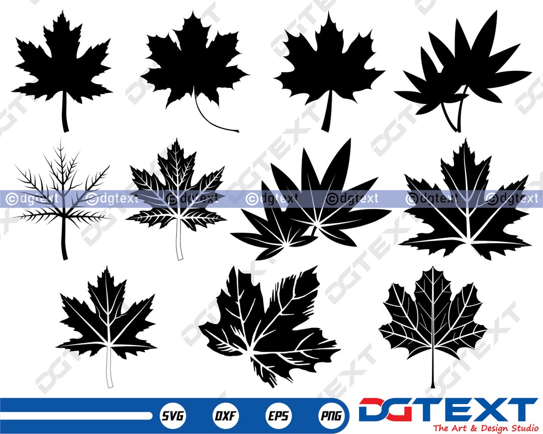 Maple Leaf SVG, Maple Leaf Vector, Silhouette, Cricut File, Clipart ...