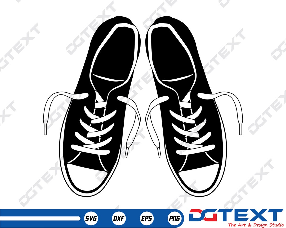 Untied Shoes SVG, Untied Shoes Vector, Silhouette, Cricut File, Clipart