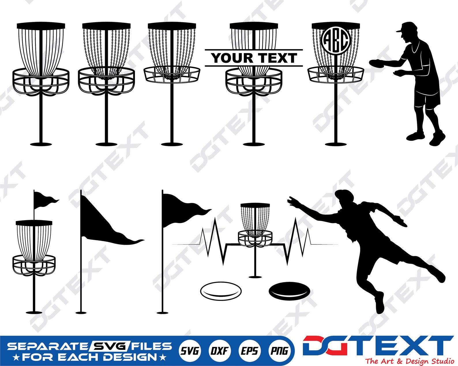Disc Golf SVG Disc Golf Vector Silhouette Cricut File - Etsy