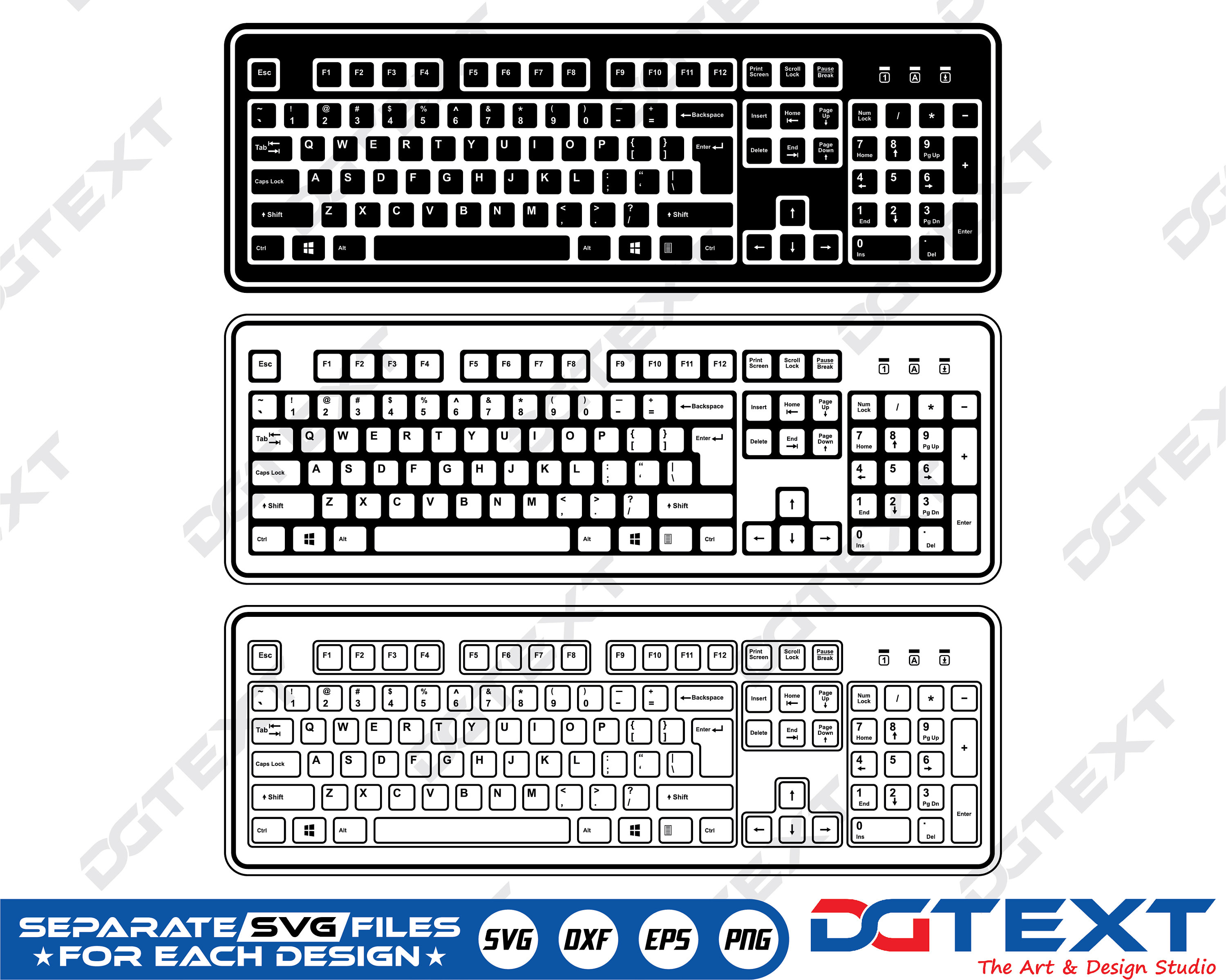 Computer Keyboard SVG Vector Silhouette Cricut File Etsy