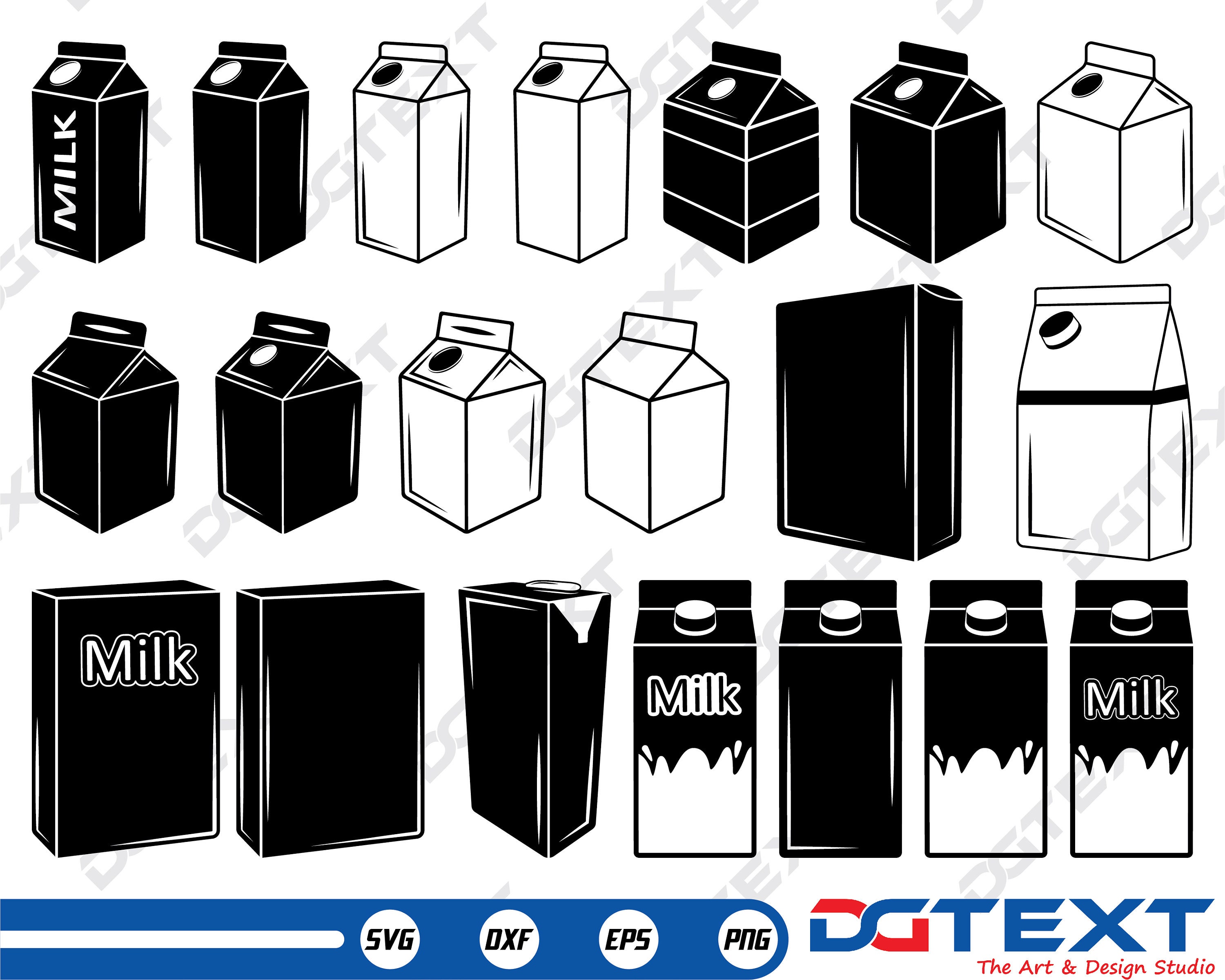 Milk Carton SVG Milk Carton Vector Silhouette Cricut file Etsy