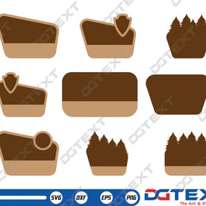 Cartello del parco nazionale personalizzabile in formato SVG, vettore del cartello del parco, silhouette, file Cricut, clipart, design tagliabile, png, dxf ed eps.