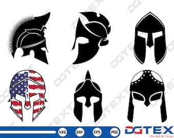 Spartan Helmet SVG, Spartan Helmet Vector, Silhouette, Cricut file, Clipart, Cuttable Design, Png, Dxf & Eps Designs.