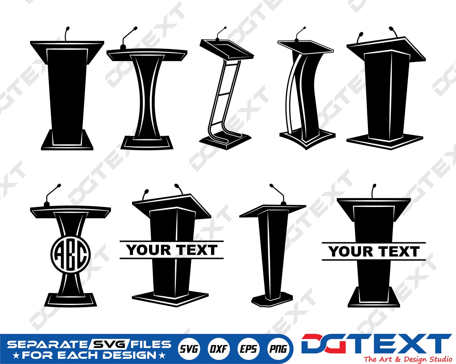 Podium Stand SVG, Podium Stand Vector, Silhouette, Cricut File, Clipart
