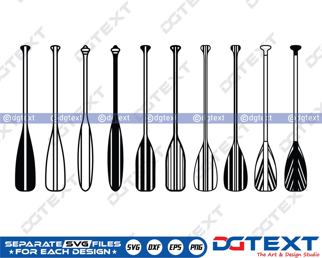 Canoe Paddle SVG, Canoe Paddle Vector, Silhouette, Cricut File, Clipart