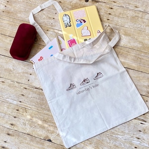 Zaterdags tote - tote bag - canvas tote - eenvoudige totes- sneaker head totes