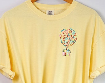 Disney Up House Embroidered tshirt | Disney embroidered tshirt | Disney Up shirt