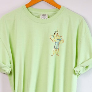 Kronk Embroidered T-Shirt, Disney Emperor’s New Groove Embroidered Shirt, Vintage Disney