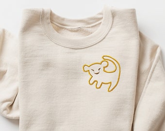 Simba embroidered sweatshirt, Simba sweatshirt, Lion King crewneck, Animal Kingdom shirt, Disney tshirt