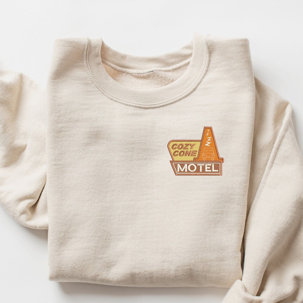 Snorider Design Cars Cozy Cone Embroidered Tshirt, Disney Cars Sweatshirt, Cars T-Shirt, Cars Land Crewneck, Disney Tshirt