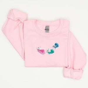 Disney Fairies Embroidered Sweatshirt, Sleeping Beauty Embroidered Sweatshirt, Disney Embroidered Crewneck