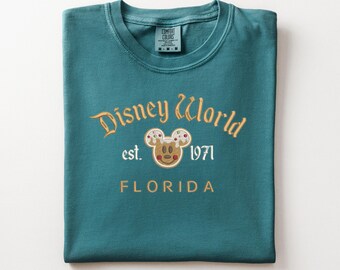 Embroidered Mickey Christmas Cookie Sweatshirt, Main Street Magic Kingdom Shirt