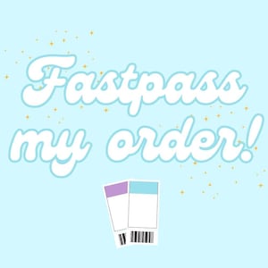 RUSH MY ORDER - Please read description before purchase! Disney World, Disneyland, Faster delivery, Rush shipping