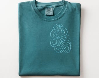 Disney Princess Jasmine embroidered tshirt, Magic Kingdom Tee