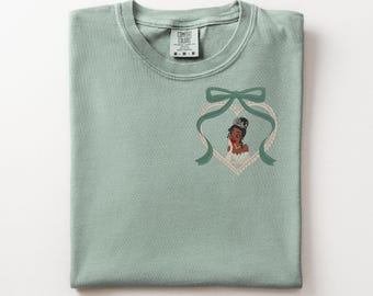 Tiana heart locket embroidered Crewneck, Tiana sweatshirt, Princess and the Frog