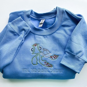 Squirt embroidered tshirt, EPCOT embroidered shirt, Finding Nemo shirt, Sea Turtle shirt, Disney Shirt