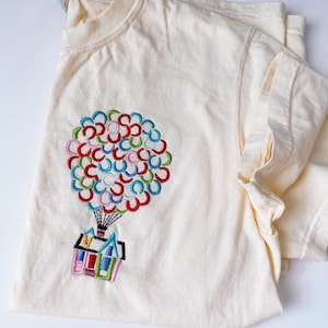 Disney Up House Embroidered tshirt | Disney embroidered tshirt | Disney Up shirt