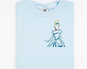 Cinderella embroidered Crewneck, Disney embroidered sweatshirt, Cinderella crewneck, Disney Sweatshirt, Disney Crewneck