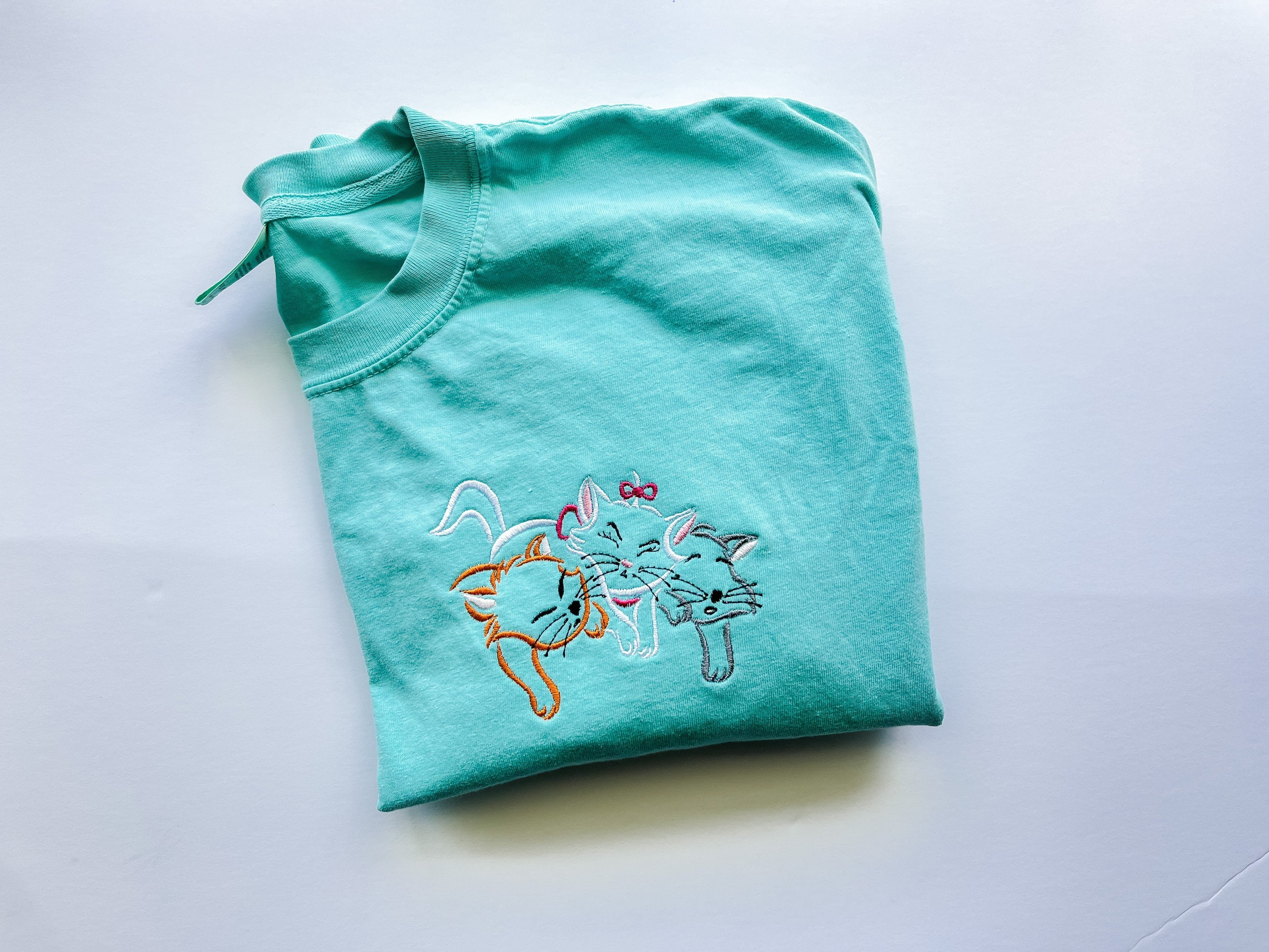 Aristocats Toulouse Marie and Berlioz Disney Tshirt Disney Sweatshirt  Embroidery Disney World 