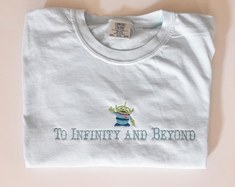 Toy Story Embroidered Shirt: "To Infinity and Beyond" - Comfort Colors