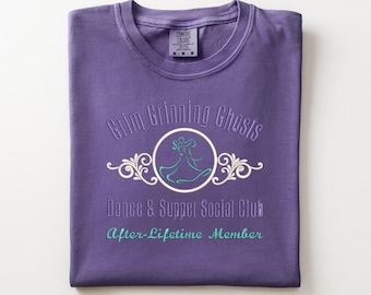 Grim Grinning Ghost Embroidered T-Shirt, Haunted Mansion Shirt, Magic Kingdom