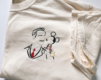 Walt and Mickey embroidered Tshirt, Walt and Mickey t-shirt, Mouse Shirt, Mickey tshirt, Disney tshirt