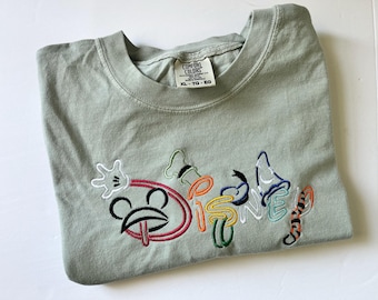 Classic Characters embroidered shirt, Disney Tshirt, Disney World