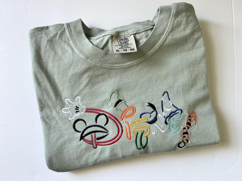 Classic Characters embroidered shirt, Disney Tshirt, Disney World image 1