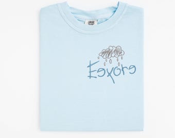 Eeyore Signature Embroidered Tshirt, Winnie the Pooh Eeyore sweatshirt, Eeyore Sweatshirt, Disney Crewneck